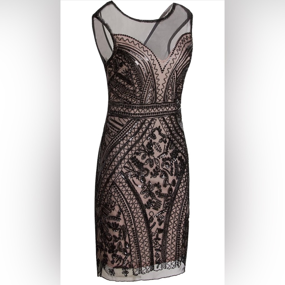 1920s Style Sequins Cocktail Flapper Dress
